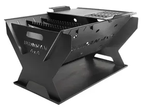 Ironman 4x4 IREPIT0012 Portable Fire Pit - Black, High Quality Garden Fire Pit with Durability, Luxurious Look Texture, Standing Capacity for Generations