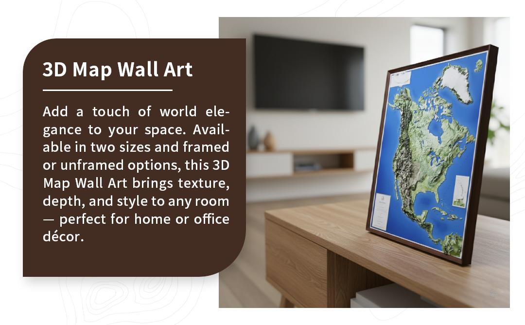 North America 3D Relief Map