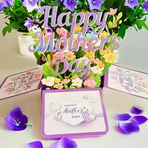 3D Pop-Up Mother's Day Greeting Card, Complete with Envelope, Perfect Gift for Mom, Ideal for Celebrating Moms, Appreciation Cards