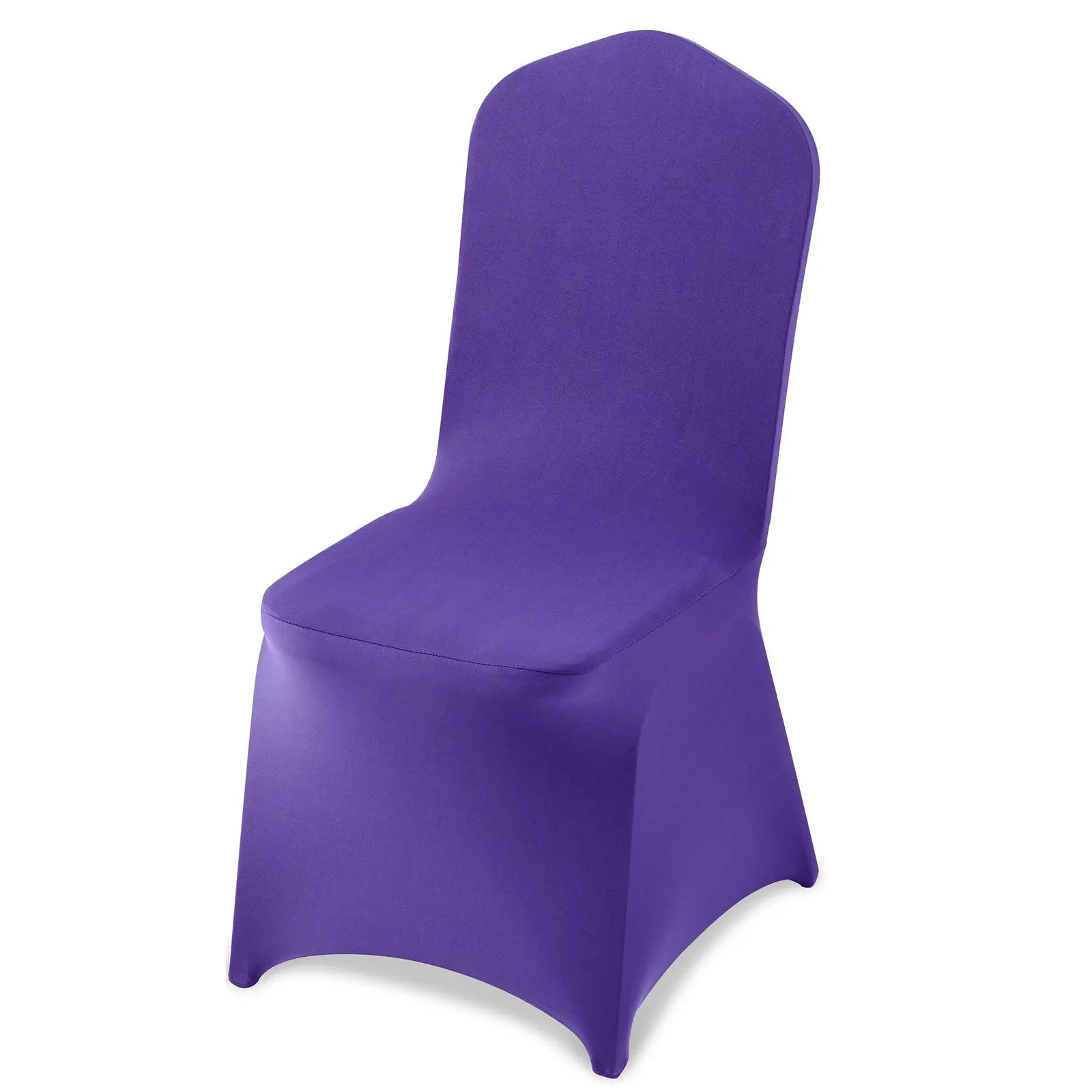 【Summerfinds】VEVOR 50 Pcs Purple Chair Covers, Polyester Spandex Chair Cover, Stretch Slipcovers for Wedding Party Dining Banquet Flat-Front Chair Covers, Fits Chair Measures up to 20.08 x 17.72 x 37.4 inch, Chair Covers Set, Dining Chair Protector
