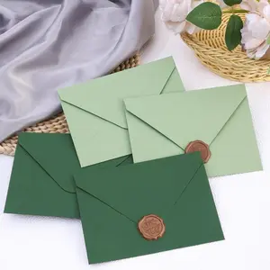 30-Piece Envelope Set with Blank Cards & Wax Seals, Standard Thick Specialty Paper, Deep & Light Colors, Perfect for Invitations