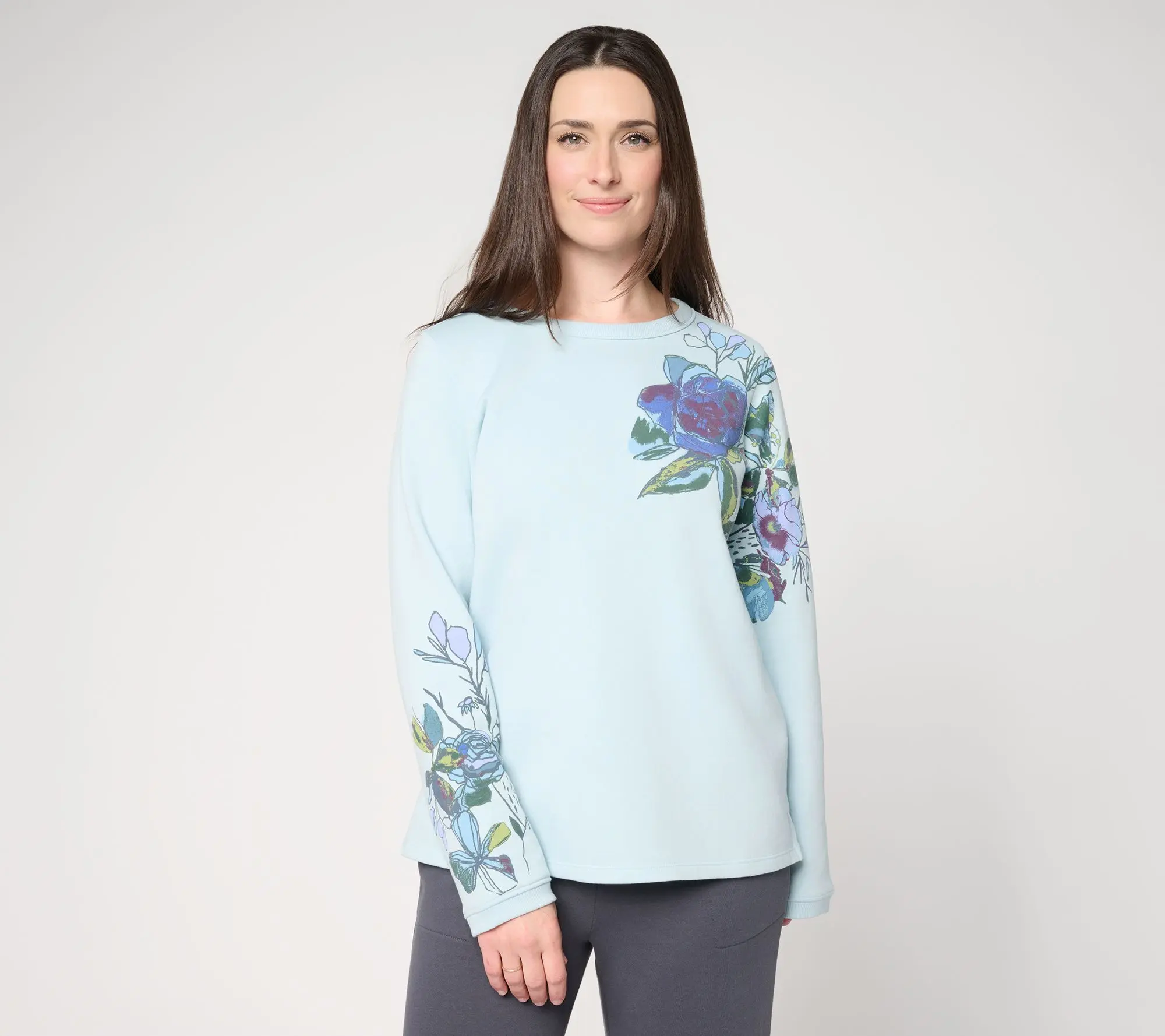 Susan Graver CloudSoft Fleece Top in Prints and Solids