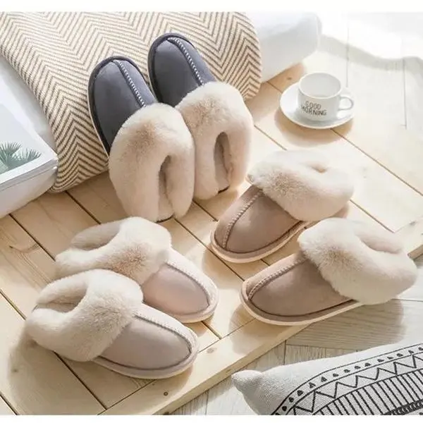 Women's Soft Fluffy Slippers, 100% Cotton, Warm Cozy Design, Comfortable Footwear for Walking and Dance - Slide, Flipflop, Walking Shoes, Girl