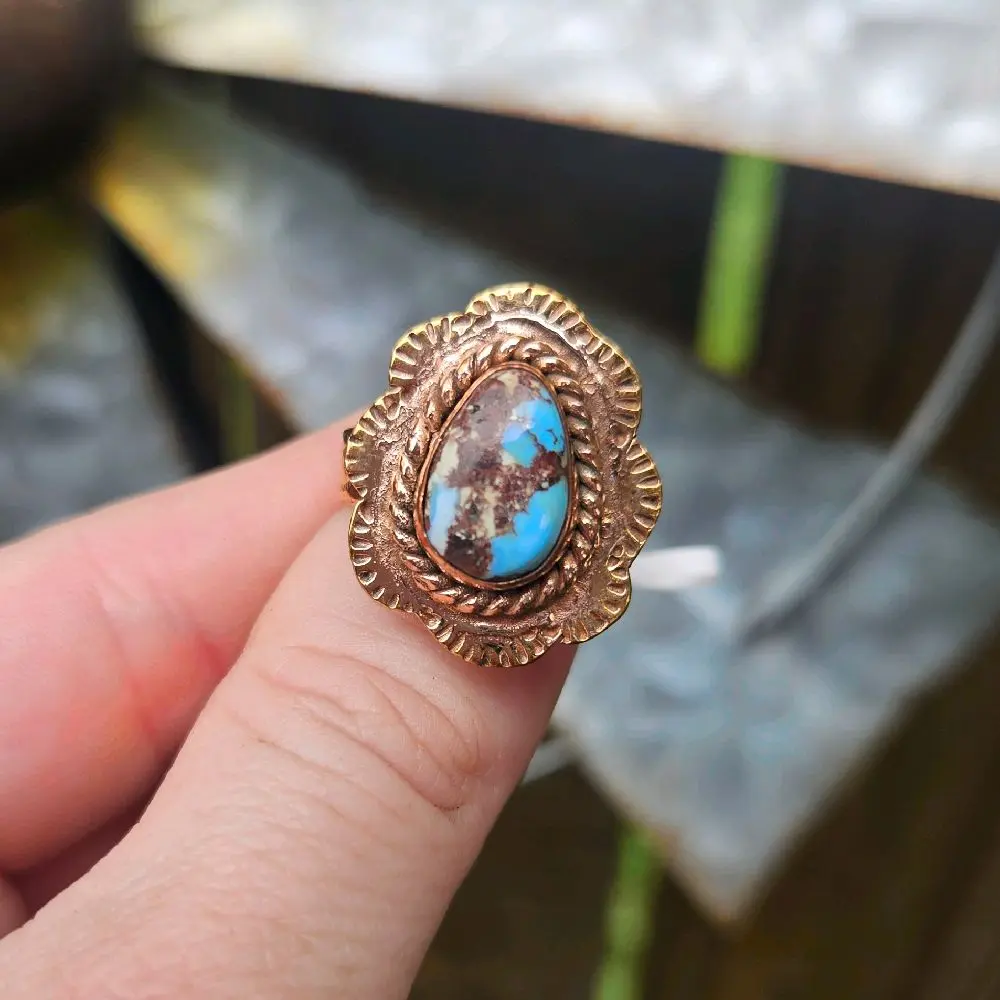 Golden Hills Turquoise and Copper Ring