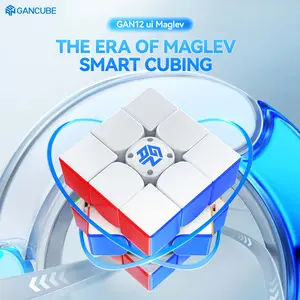 【Official Store】GAN 12 ui Maglev Smart Speed Cube 3x3 with GAN PowerPod Intelligent Magnetic Speedcube via Bluetooth Connected for Online Games/AI Training Puzzle Toys for Kids and Adults