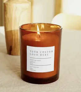 Custom Candle Pinted Labels 2.88x2.2" Personalized Stickers for Packaging & Promotions Matte Finish Full-Sized Eye-Catching Design