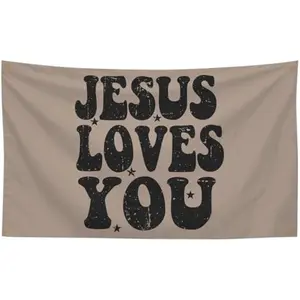 Jesus loves You Tapestry 40x60in Tapestry For Bedroom College Dorm Home Decor Wall Hanging Meme Funny Tapestry