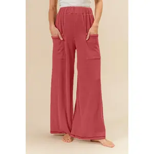 BiBi 2tone Cord Rib Waist Band Side Pocket Pants