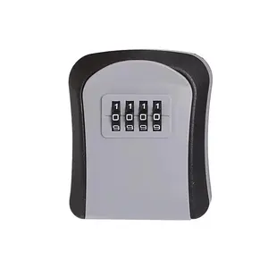 Flip-Top Key Safe Box, Wall-Mounted Metal & Plastic Key Storage, Password Lock, Ideal for Home, Hotel, Travel, Emergency, Renovation
