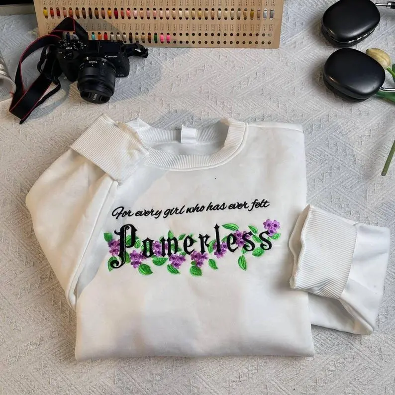 Powerless Lauren Roberts Sweater, Bookish Embroidered Hoodie, Inspired Shirt for Her, Fantasy Reader Gift, Bookworm Merch