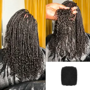 RW Hair Afro Kinky Bulk Human Hair Braiding Dreadlock Hair 10-18 INCH 50g/Pack Invisible Extension Hairpiece
