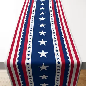 4th of July Decorations - Patriotic USA Stars Table Runner for Home | Memorial Day Decorations - 250th Anniversary Fourth of July Accessories Decor Party Supplies Indoor Outdoor