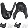 Suitable for Most Sneakers, 4 Pairs Crease Protectors for Jordan 1, Air Force 1, and Dunk Low; Men's 7.5-12/ Women's 5-8.5 (Black+White, Men's US Size 7.5-12)