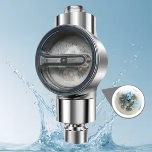 Toolson High Output Shower Filter for Hard Water – Relieves Dry Skin, Itchiness, Dandruff & Eczema, Improves Hair, Skin & Nails – Easy Install, Chrome Finish replaceable cartridge head