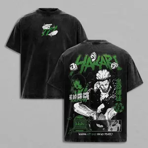 Hakari Kinji Tee Washed – Jujutsu Kaisen Vintage Washed Heavy Cotton Oversized Anime Manga T-Shirt & Hoodie, Double Printed Retro Unisex Streetwear Graphic Top, Private Pure Culling Game Fighte lemon demon gift gorlock destroyer amiri tshirt