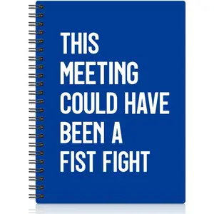 This Meeting Could Have Been A Fist Fight Klein Blue Spiral Notebook, Funny Corporate Humor Notepad, Office Sarcastic Humor Gifts for Men Women Coworker BFF , Coworker Christmas Gifts