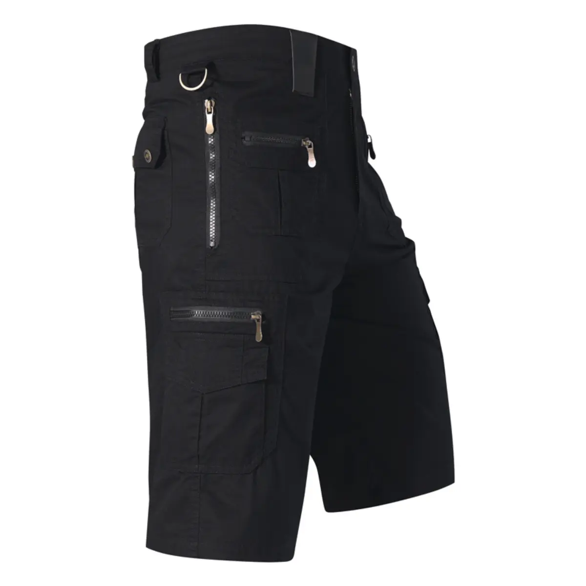 Functional Utility Cargo Shorts: Zippered Pockets for Convenient Carry & Relaxed Daily Style