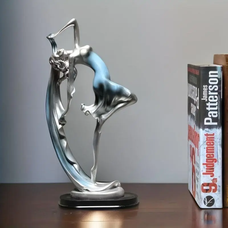 8.07 inch Decorative Silvery Indoor Home Decor Statue - Unique Star-Like Brilliance Design, Luminous Art Piece for Modern Living Spaces, Thoughtful Gift, Indoors