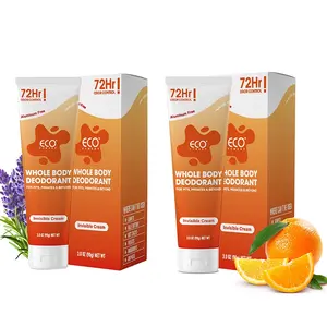 Complete Body Deodorant (Sweet Orange/Lavender) - Invisible Cream Tube, Whole Body Deodorant Stick for Both Women And Men - 72 Hours of Odor Protection - Free from Aluminum And Baking Soda, Safe for Skin, Fresh Tangerine Scent