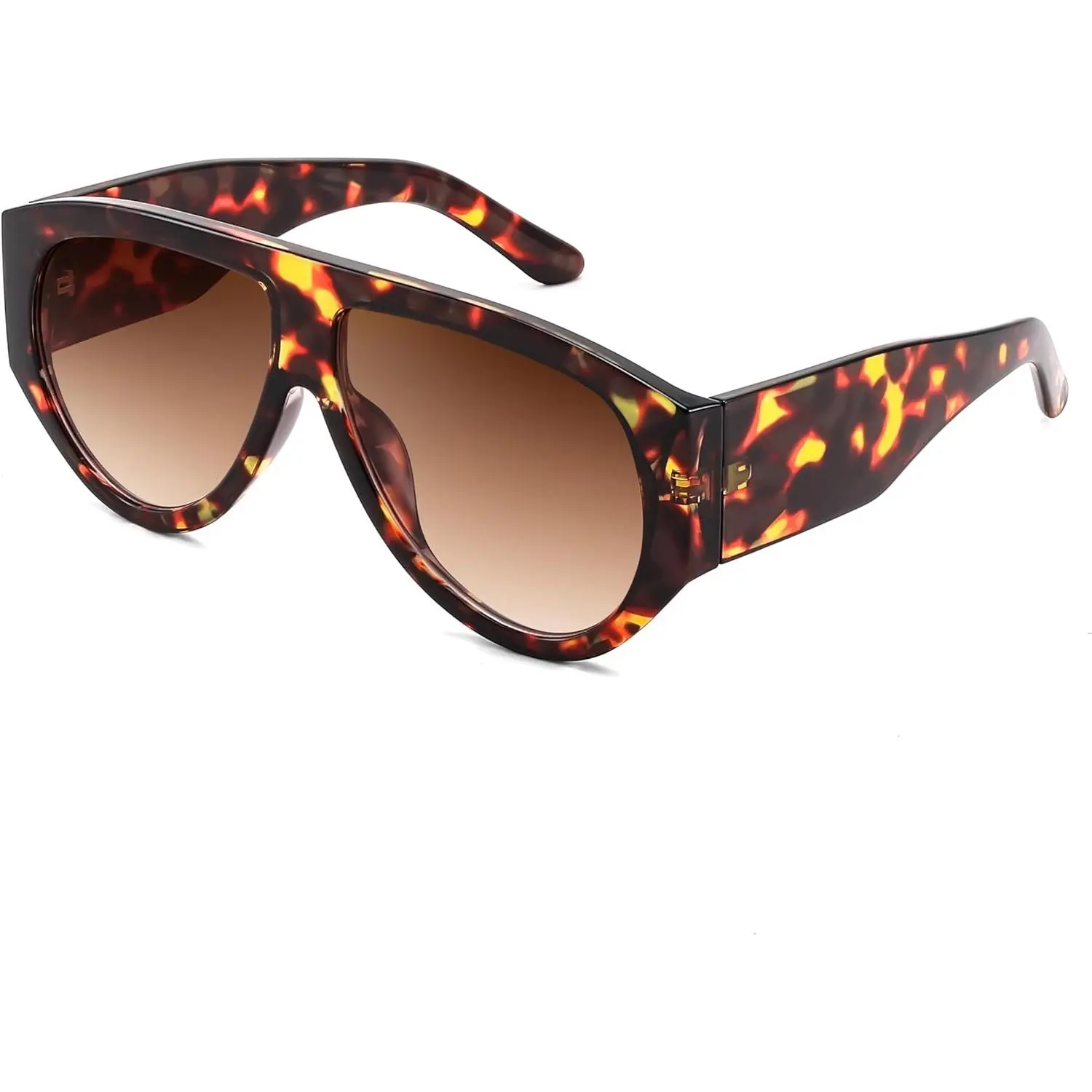 EyeconicFinds Retro Oversized Anti-UV Sun Protective Sunglasses for Women, Men - 70s Classic Trendy Frames Vintage Eyewear B0291, Anti Uv Glasses, Trendy Frames Sunglasses