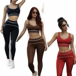 Set Leggings/Bra - High-Waisted, Seamless, and Comfortable