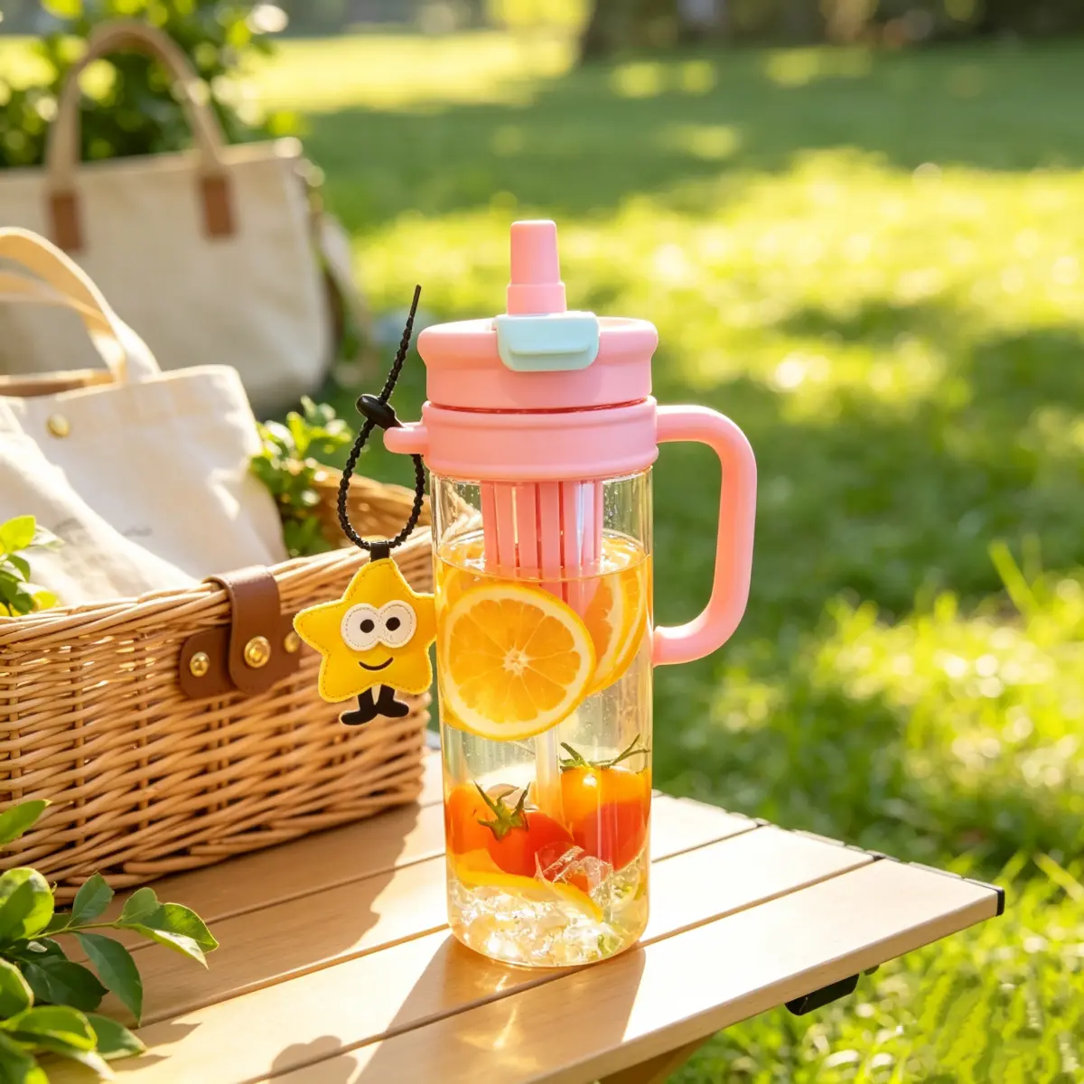 2-in-1 Tea Infuser Water Bottle with Straw – Tea Separator & Water Bottle,1500ml Large Capacity , BPA-Free , Resistant & Anti-Drop, Leak-Proof & Portable for Women, Home, Outdoor & Gym Drinkware