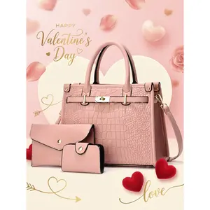 Women Purses and Handbags 3PCS Set Tote Shoulder Bag Top Handle Satchel Purse with Spacious Interior, Matching Wallet and Carry for Work Daily Use Gift