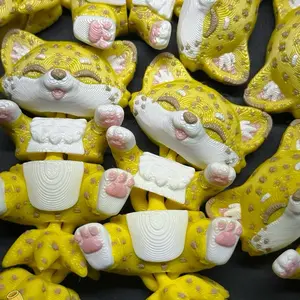 Flexi Chaos Buddies - Cheetah Vibrant Yellow White Stress Relief