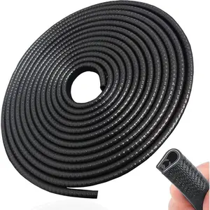 32Ft(10M) Door Edge Guard Black Car Guards Protector for Cars Rubber Auto Trim U Shape Build in Metal Sheet No Need Adhesive Easy to Cut Most Vehicle, Car Accessories