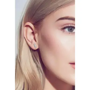 Heartbeat Rhythm 925 Sterling Silver Moissanite Stud Earrings