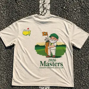 2026 Masters Augusta National Golf Club T-Shirt Funny Golf Gnome Graphic Tee Vintage Masters Tournament Shirt Golf Lover Gift Unisex Casual Sports Apparel Summer Golf Outfit