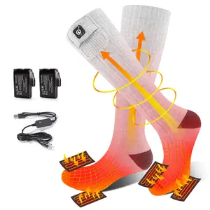 SAVIOR HEAT Heated Socks for Men Women Rechargeable Battery Electric Socks Winter Foot Warmer Outdoor Skiing Hunting Fishing