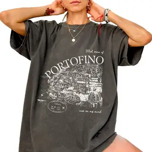 Comfort Colors Elizabeth TL Showgirl Inspired That View of Portofino Was On My Mind Shirt, the life of showgirl merch, showgirl merch, In My Showgirl Era, Do You Think It's Forever