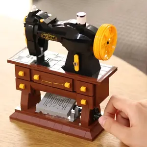 Classic Creative Sewing Machine Stem Building Blocks Set, Unisex Educational Toy, Festive Gift Idea, Desktop Decoration, Perfect Present for Friends & Loved Ones, Building Block Sets