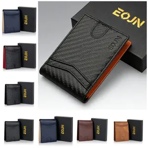 EOJN Men's Slim Wallet with RFID Blocking 11 Card Slots ID Window Bifold Design Perfect for Birthday Gifts