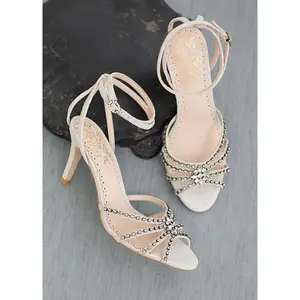 Mahina Leather Heel in Silver