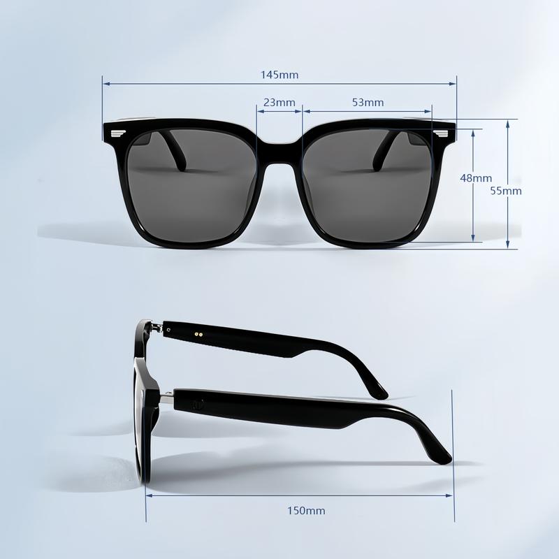 Smart Glasses Bluetooth Audio Sunglasses,Built-in Mic & Speakers,Unisex & Waterproof,For Motorcycle, Running, Summer Outdoor,Music Call