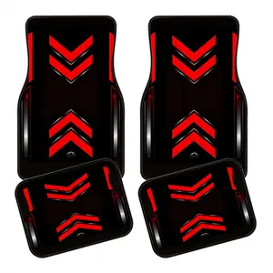 4pcs Arrow Metal Feel Car Mats, Non-Slip Polyester, Crystal Velvet Material, Durable Absorbent, Easy Clean, for Trucks, Suvs, Perfect Gift