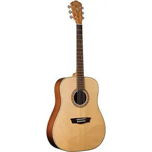 Washburn Harvest Dreadnought Acoustic Guitar, Natural Gloss (WD7S-A-U)
