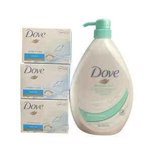 Dove Bundle - 1000mL Sensitive Skin Body Wash & 3 Beauty Bars of Soap - 135g Each - Cleansing Formula for Comfort - Cleanser Luxury Blend Gentle Skincare