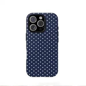 Fashionable Polka Dot Phone Case, Dual Layer PC+tpu, Shockproof, Anti-Yellowing, Fits iPhone & Samsung Models
