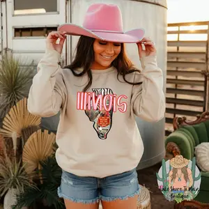 Illinois sweatshirt - cute state sweatshirt - gifts for her - Chicago sweatshirt
