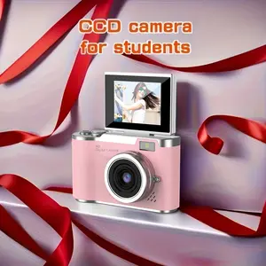 Digital camera (including SD card, USB charging cable, 8x digital zoom, 180 ° flip screen), portable mini design, suitable for teenagers to use, ideal gift for girls