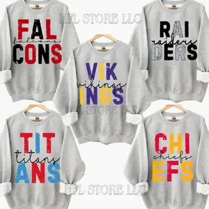 Vintage All Team Football Sweatshirt | First Down Football Pullover Retro Style Crewneck | Perfect Gift for Football Fans B7