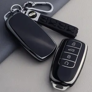 Car Key Cover Car Accessories, Fits Chery Omoda C5 & Arrizo 5 Plus Soft Tpu Keychain Holder, Durable Automotive Accessory, Key Fob Shell, Car Key Protector