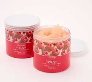 HomeWorx by Slatkin + Co. S/2 19oz Body Scrub - Caramel Apple