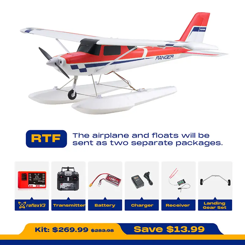 Father's Gift  FMS 1220mm Ranger EP V2 With Reflex V3 RTF / PNP（RTF = plane, remote, battery battery charger，PNP=Transmitter, receiver, battery and charger not included）