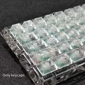 Aston Digital119-Key White Carbon Fiber Texture Side-Engraved Keycap, Toner PC Molded Side-Engraved, Original Factory Height, Anti-Skid Personalized Keycap with High Appearance,  for Gifts
