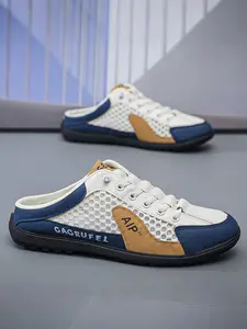 Fashion Outdoor Slip-On Sandals, Comfortable Breathable Half-Tab Shoes, Non-Slip Design, Ideal for Casual Wear, Trendy Footwear