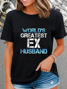 100% Cotton Greatest Ex Husband Funny Divorce Party Divorcee Men T-Shirt
